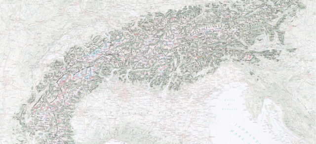 Carte de l'arc alpin