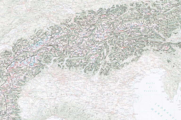 Carte de l'arc alpin